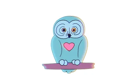 gif of an owl spreading its wings to reveal the trans flag